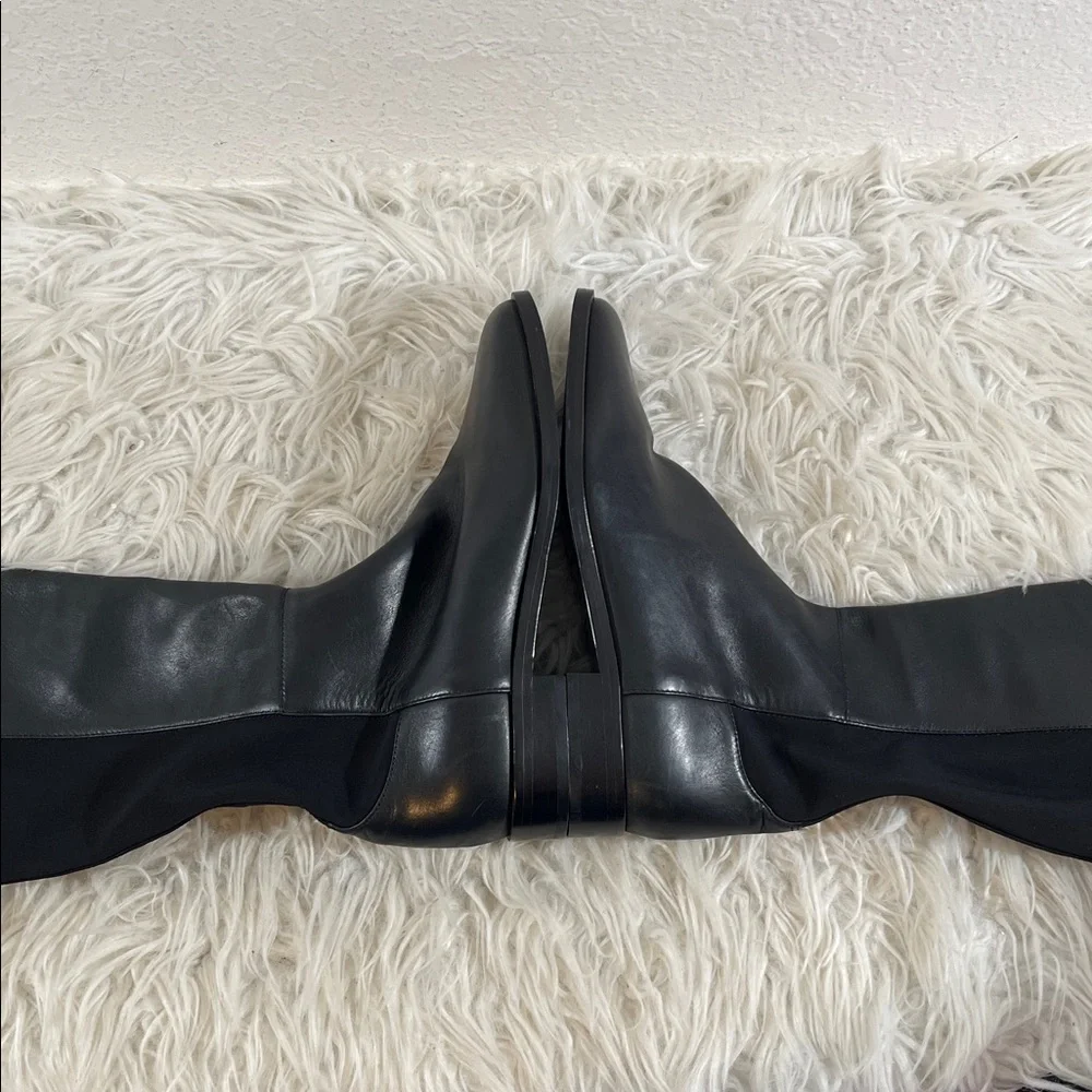 Via Spiga Women's Varun Leather/Stretch Over The Knee Boots Black Size 7.5 NEW - Picture 7 of 13
